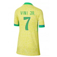 Dres Brazília Vinicius Junior #7 Domáci pre Ženy Copa America 2024 Krátky Rukáv